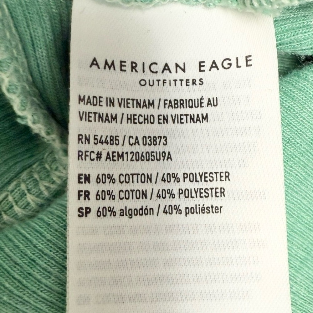 American Eagle Outfitters Mint Ribbed Tank Top size large - Picture 3 of 4